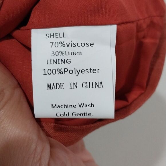 PrettyGarden Pant Blazer Vest Set Size XL Linen Blend High Waisted Wide Leg Chic - Picture 15 of 16